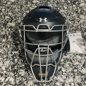 UNDER ARMOUR UA CONVERGE PRO CATCHING HELMET MATTE BLACK Sz 6 1/4 - 7 (UAHG3A-1)